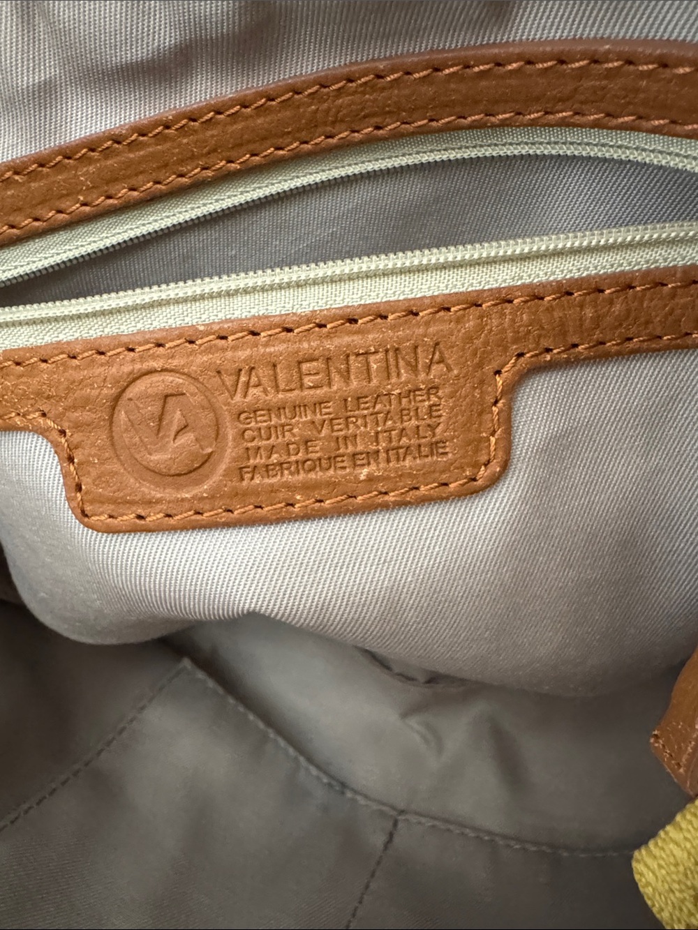 Valentina Tradizione Italiana Mustard Leather Tote - Picture 13 of 13